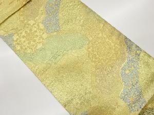 華文に花唐草・七宝模様織出し袋帯